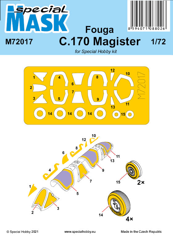 Special Hobby M72017 1:72 Fouga C.170 Magister Paint Mask