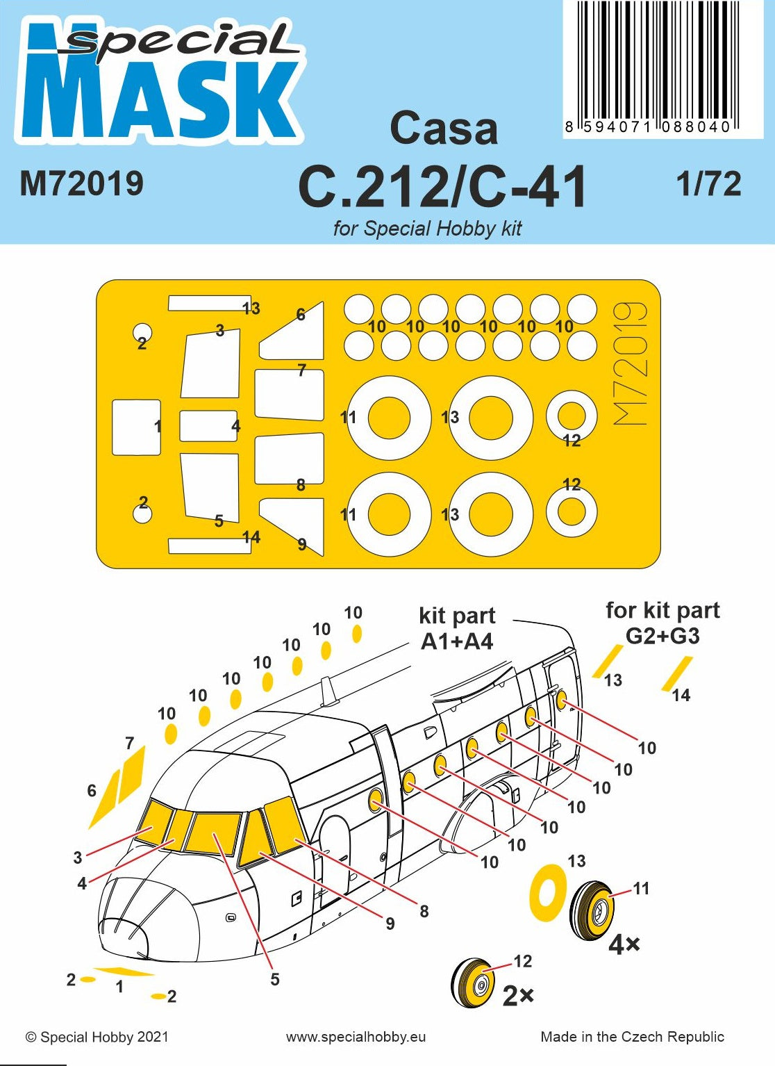 Special Hobby M72019 1:72 Casa C.212/C-41 Paint Mask