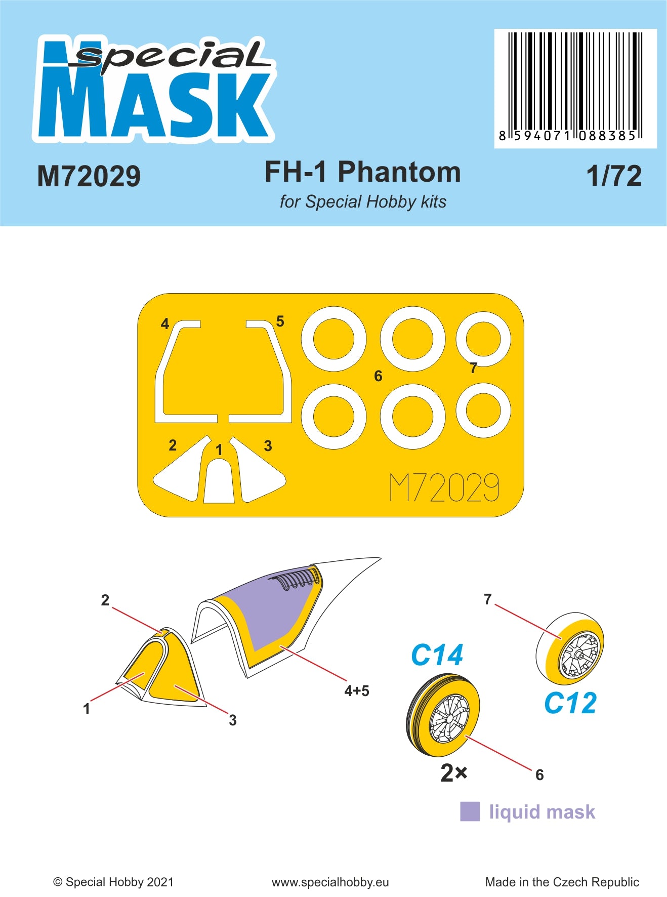 Special Hobby M72029 1:72 McDonnell FH-1 Phantom Paint Mask