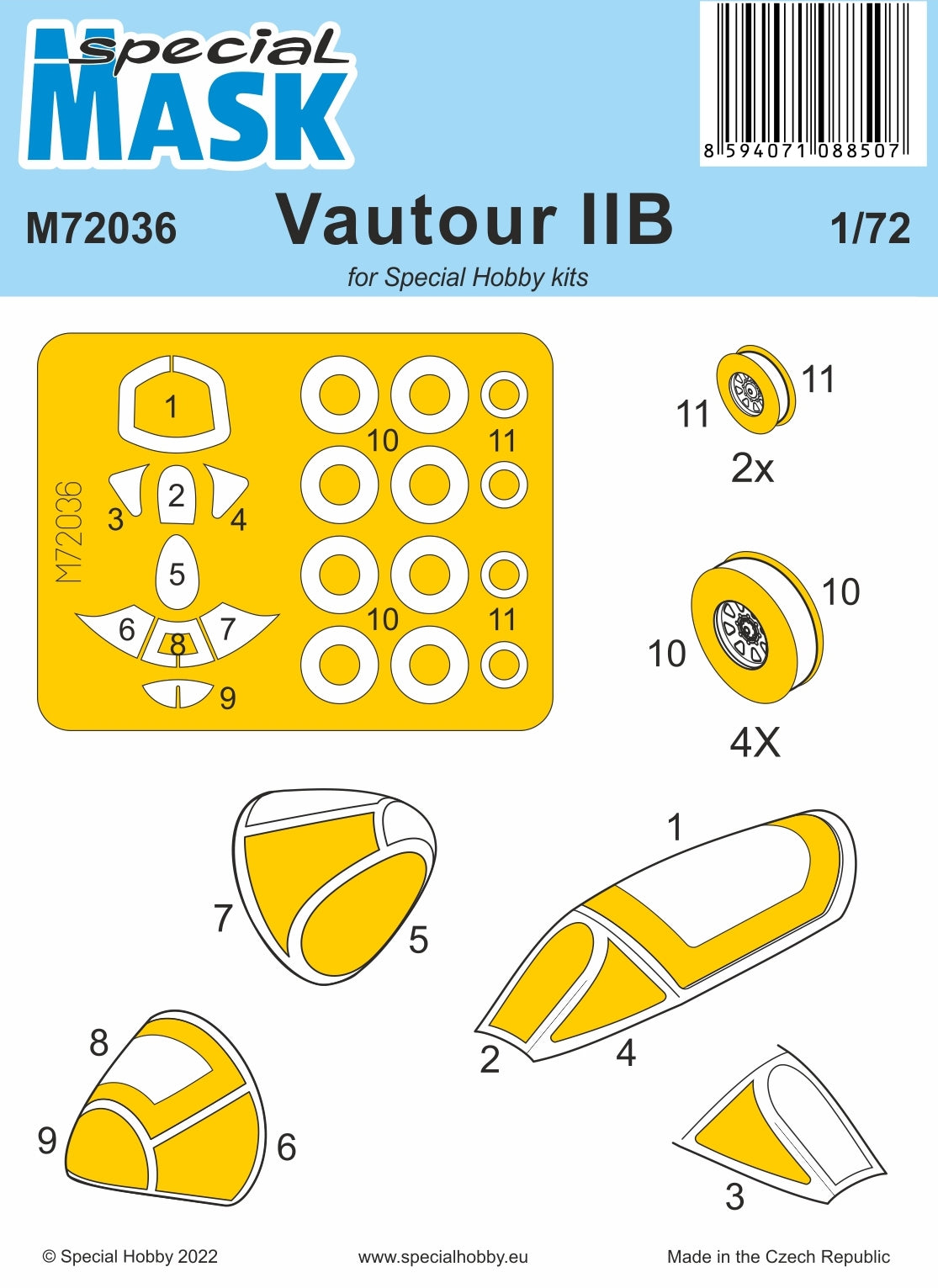 Special Hobby M72036 1:72 Dassault Vautour IIB Paint Mask