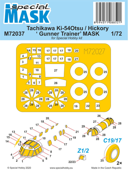 Special Hobby M72037 1:72 Tachikawa Ki-54 Otsu / Hickory 'Gunner Trainer' Paint Mask