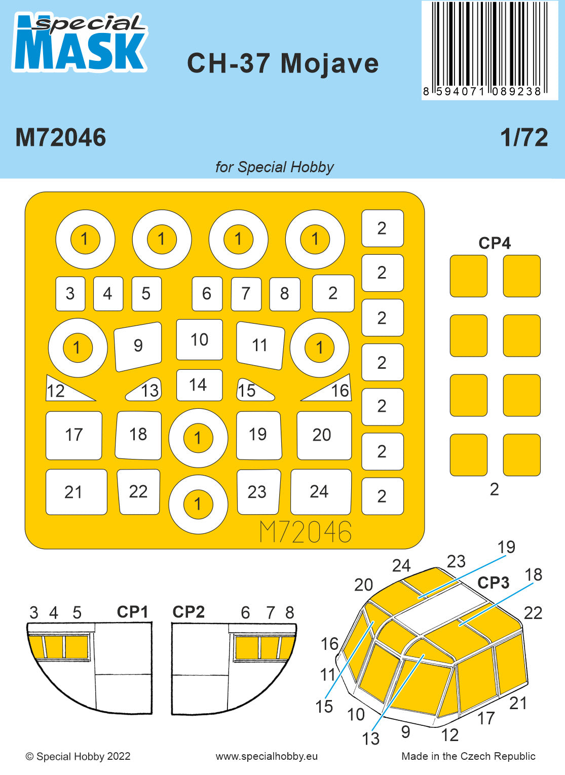 Special Hobby M72046 1:72 Sikorsky CH-37C Deuce Paint Mask