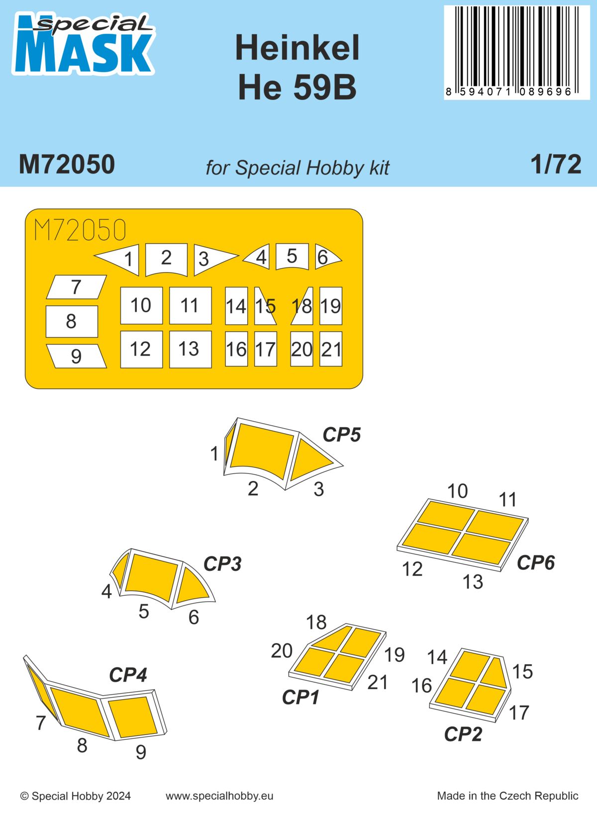 Special Hobby M72050 1:72 Heinkel He-59B MASK