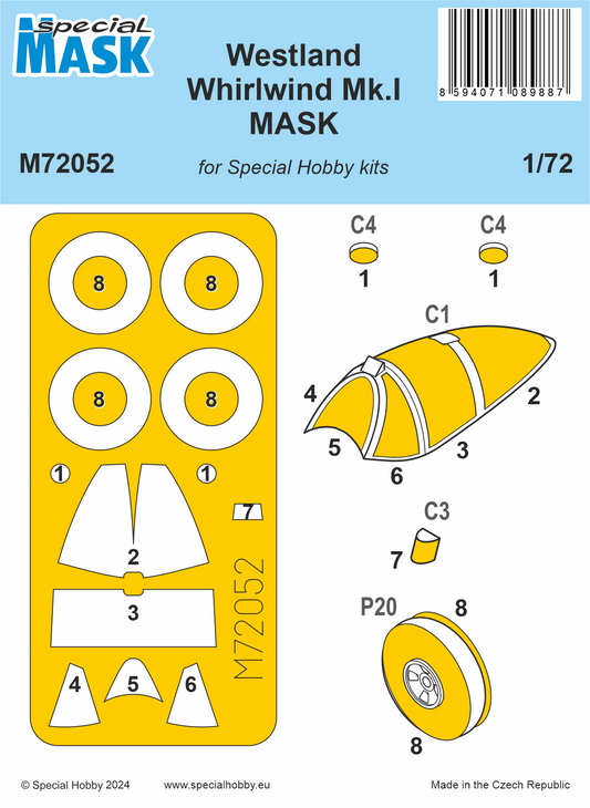 Special Hobby M72052 1:72 Westland Whirlwind Mk.I MASK