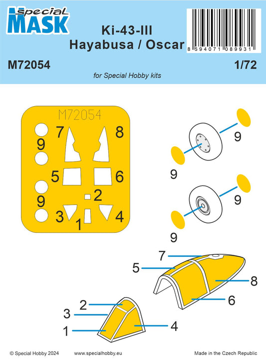 Special Hobby M72054 1:72 Nakajima Ki-43-III Hayabusa / Oscar MASK