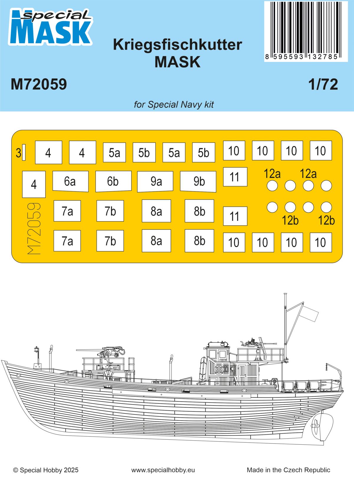 Special Hobby SHM72059 1:72 KFK Kriegsfischkutter Paint Mask