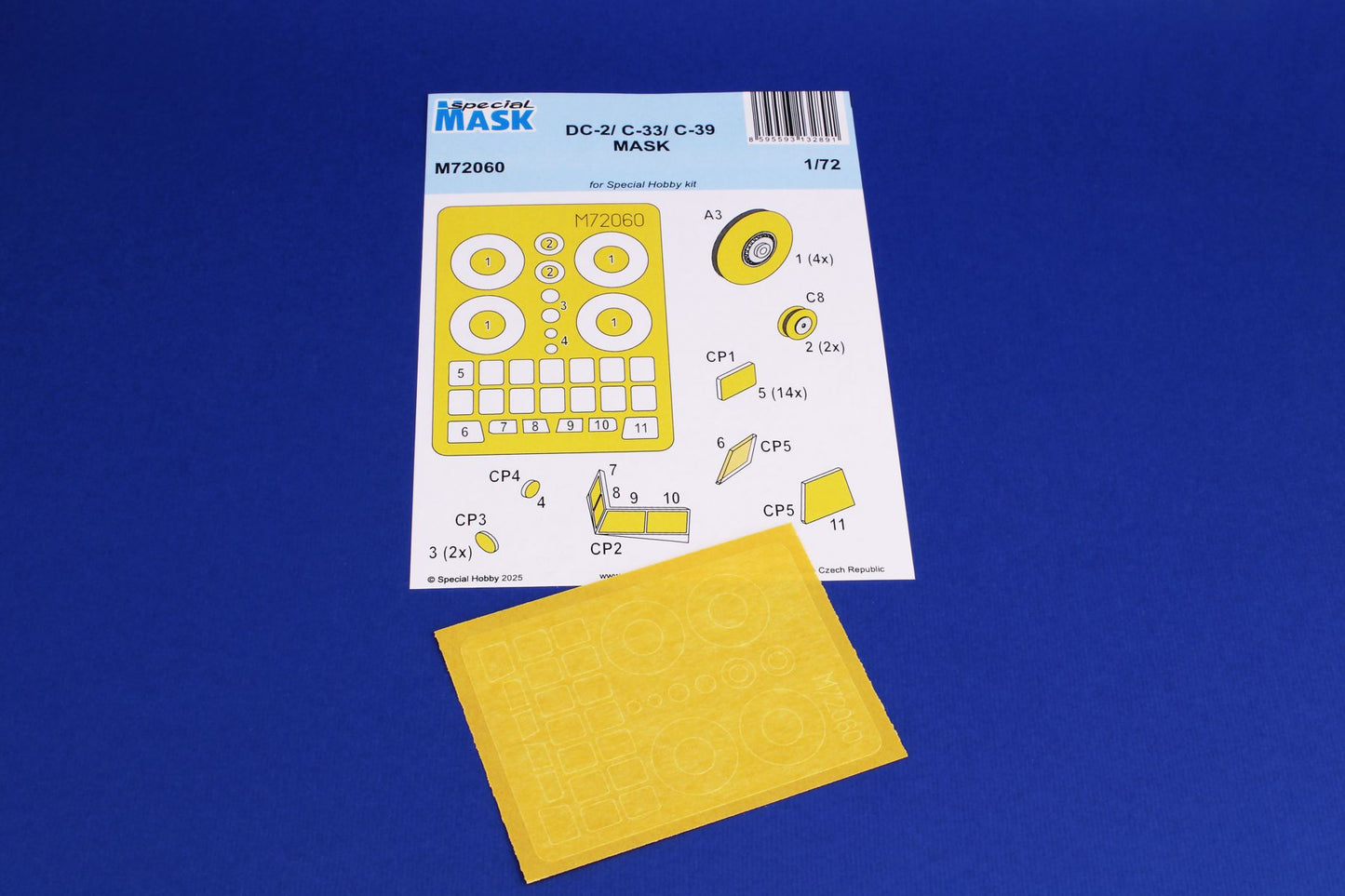 Special Hobby SHM72060 1:72 Douglas DC-2/C-33/C-39 Wheels & Canopy Paint Mask