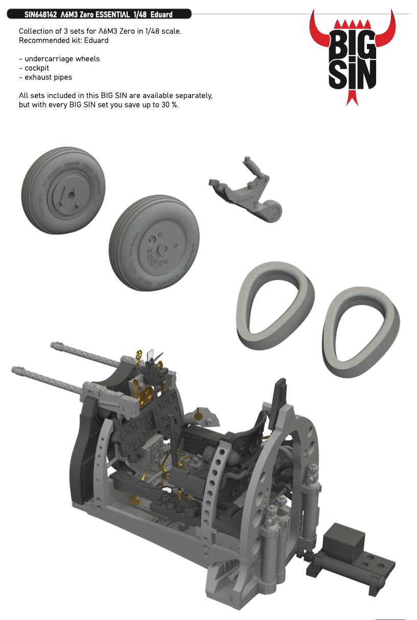Eduard Brassin SIN648142 1:48 Mitsubishi A6M3 Zero ESSENTIAL
