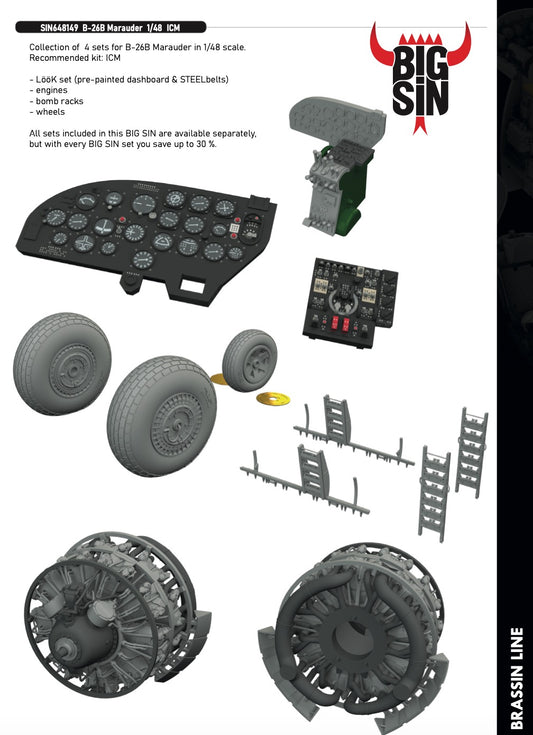 Eduard Brassin SIN648149 1:48 Martin B-26B Marauder