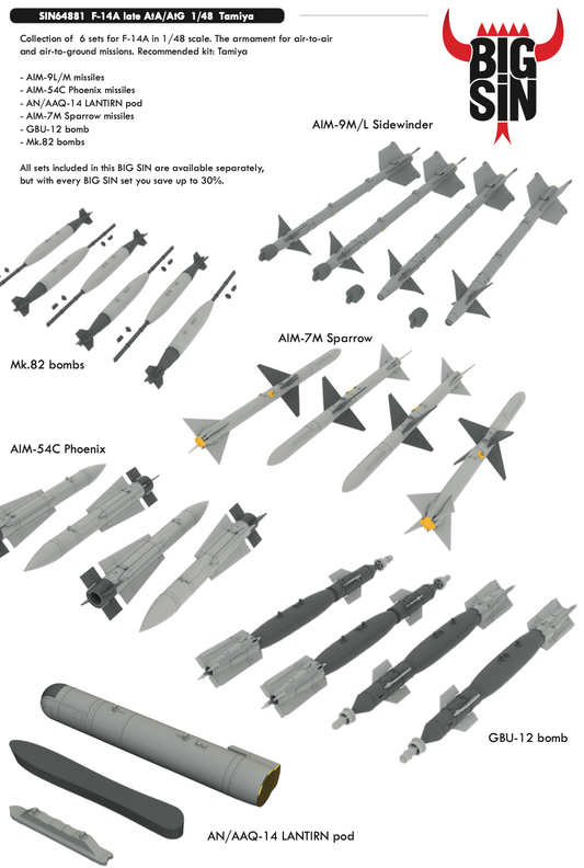 Eduard Brassin SIN64881 1:48 Grumman F-14A Tomcat late AtA/AtG