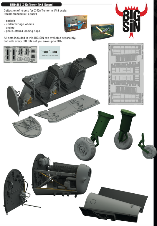 Eduard Brassin SIN64884 1:48 Zlin Z-126 Trener