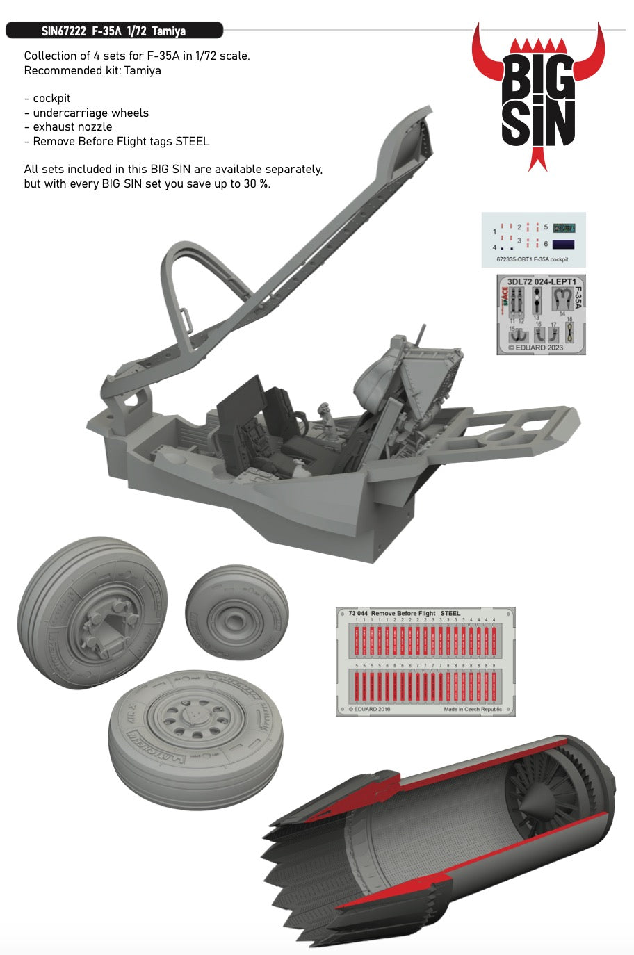 Eduard Brassin SIN67222 1:72 Lockheed-Martin F-35A