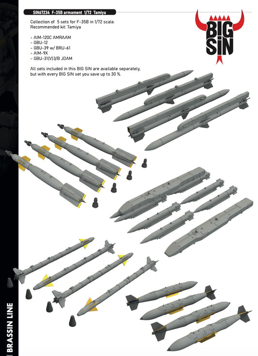 Eduard Brassin SIN67234 1:72 Lockheed-Martin F-35B armament