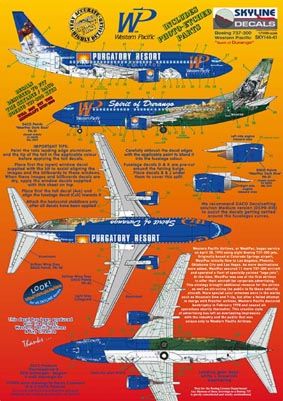 Skyline 14041 1:144 Boeing 737-300 WP Western Pacific N946WP Spirit of Durango/Purgatory Resort with Etched Parts