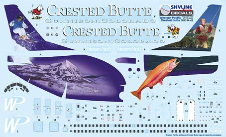 Skyline 14042 1:144 Boeing 737-300 WP Western Pacific N953WP Crested Butte with Etched Parts