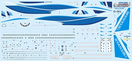 Skyline 14067 1:144 Boeing 737-800 Ryanair EI-DCL Boeing Dreamliner House Scheme with or without Winglets
