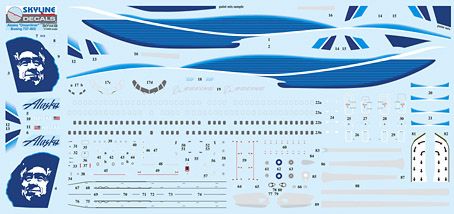 Skyline 14068 1:144 Boeing 737-800 Alaska N512AS Dreamliner Boeing House Scheme