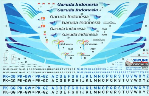 Skyline 14071 1:144 Boeing 737 Garuda Indonesia