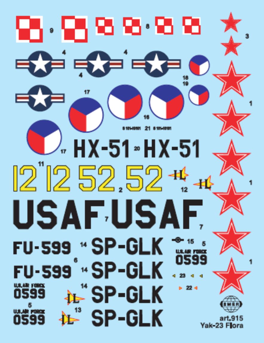 Smer 72-915 1:72 Yak-23 'Flora' ex-KP/KOPRO