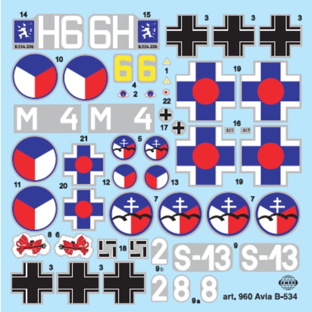 Smer 0960 1:72 Avia B-534 (ex KP)