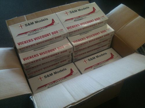S & M Models 1:144 This is a carton of 40 (FORTY) kits of the Vickers Viscount 800