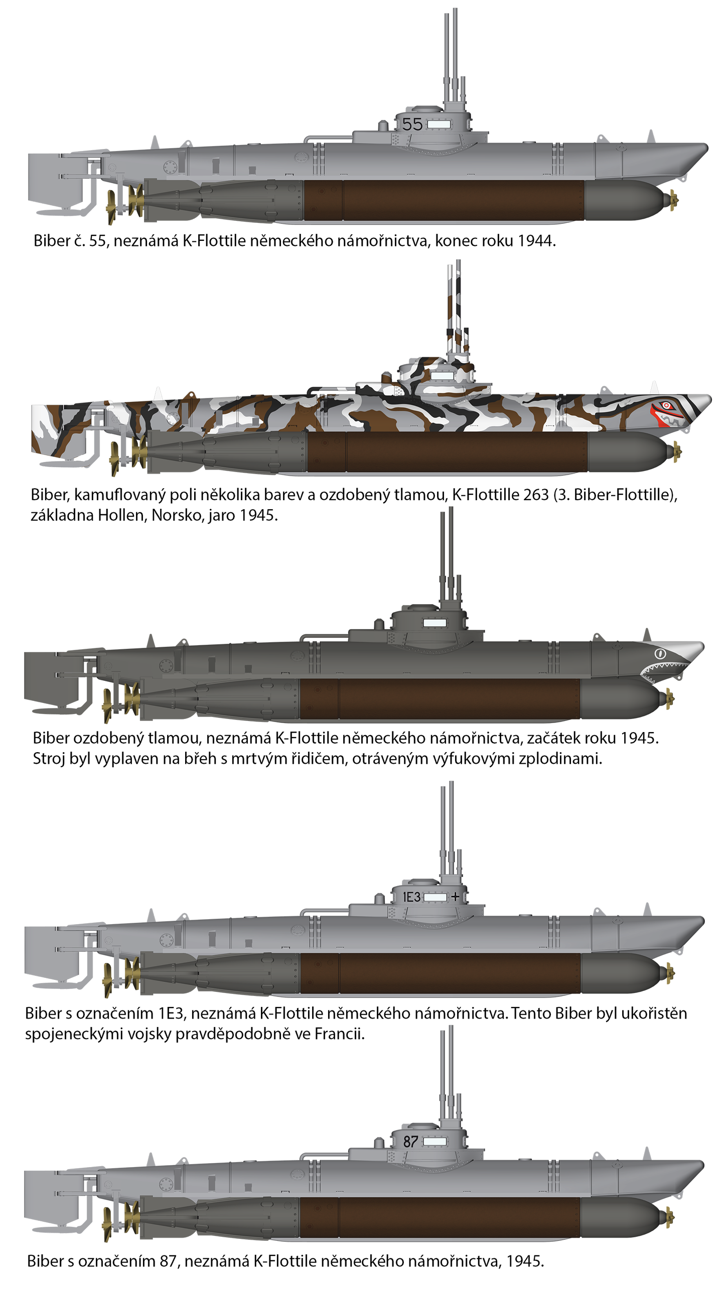 Special Navy SN 72006 1:72 'Biber' German Midget Submarine