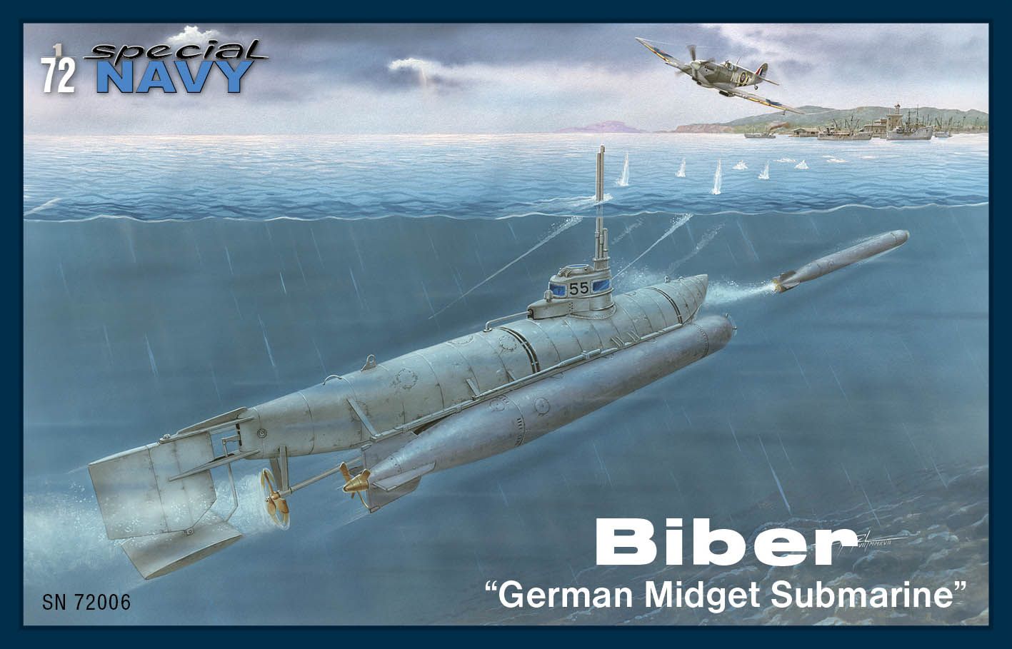 Special Navy SN 72006 1:72 'Biber' German Midget Submarine