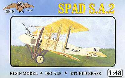 Spin Models 4803 1:48 Spad S.A.2 French with Wheels (NO DECALS INCLUDED)