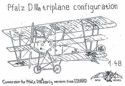 Spin Models K801 1:48 Pfalz D.IIIa Early Version Triplane Conversion