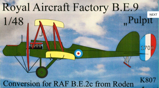 Spin Models K807 1:48 RAF Be.9 Pulpit Conversion