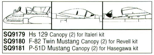 Squadron Canopies SQ9179 1:72 Henschel Hs-129