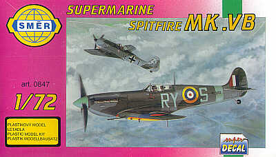 Smer 847 1:72 Supermarine Spitfire Mk.VB Decals RAF