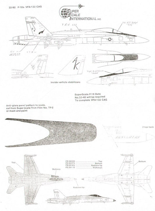 Superscale SS32094 1:32 McDonnell-Douglas F/A-18A Hornet