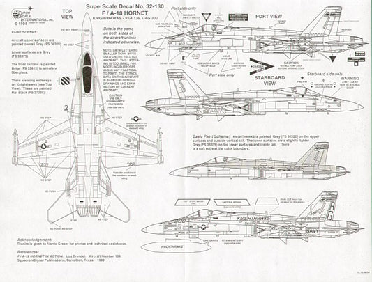 Superscale SS32130 1:32 McDonnell-Douglas F/A-18C