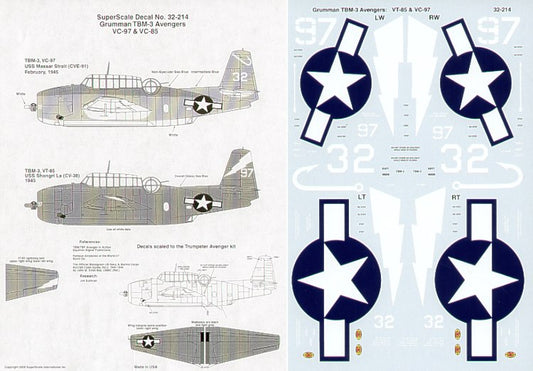 Microscale SS32214 1:32 Grumman TBM-3 Avenger