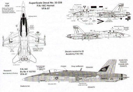 Superscale SS32228 1:32 McDonnell-Douglas F/A-18C Hornet