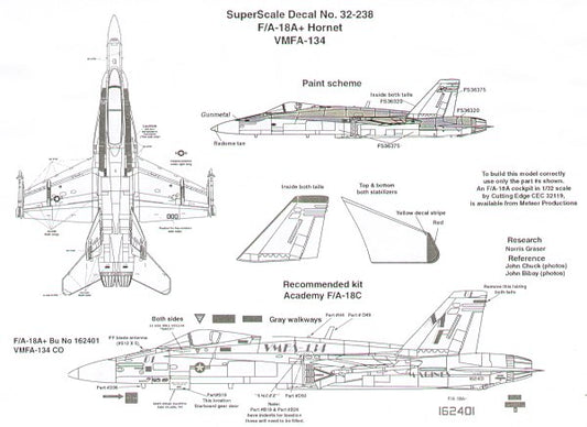 Superscale SS32238 1:32 McDonnell-Douglas F/A-18+ Hornet