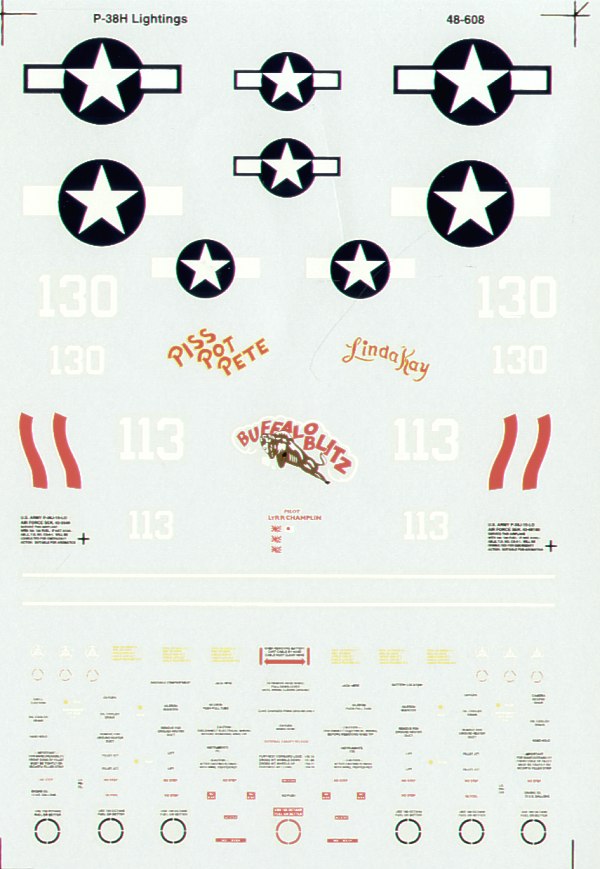 Superscale SS480608 1:48 Lockheed P-38H