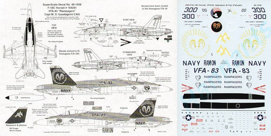 Superscale SS481038 1:48 McDonnell-Douglas F/A-18A Hornet+