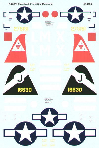 Superscale SS481138 1:48 Republic P-47C/P-47D Thunderbolt 'Razorback'