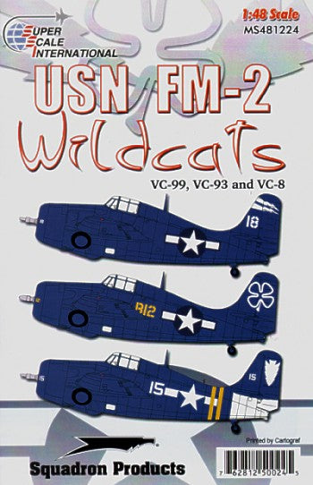 Superscale SS481224 1:48 General-Motors FM-2 Wildcats VC-8, VC-93 and VC-99
