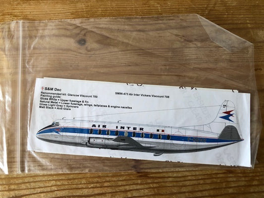 S & M Models SSM96-473 1:96 Air Inter F-BGNR Vickers Viscount 708 (MB)