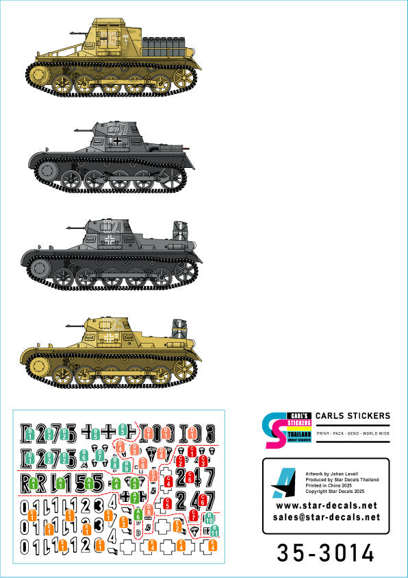 Star Decals 35-3014 1:35 Pz.Kpfw.VI Tiger I and Pz.Kpfw.I