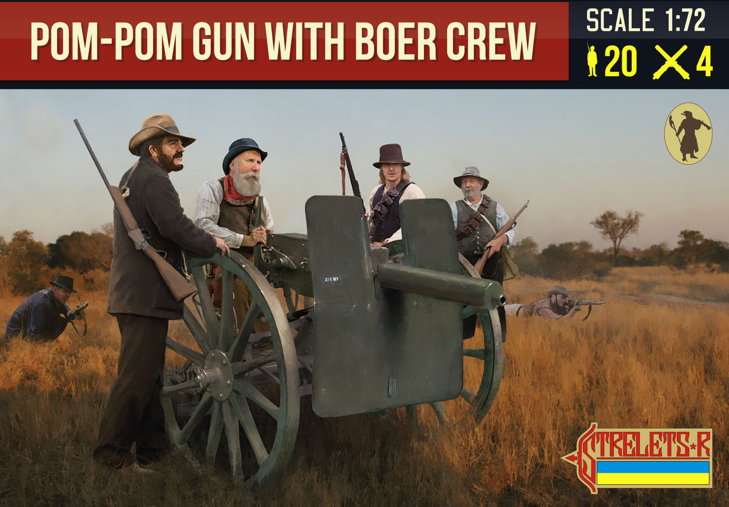 Strelets 188 1:72 Pom-Pom Gun with Boer Crew