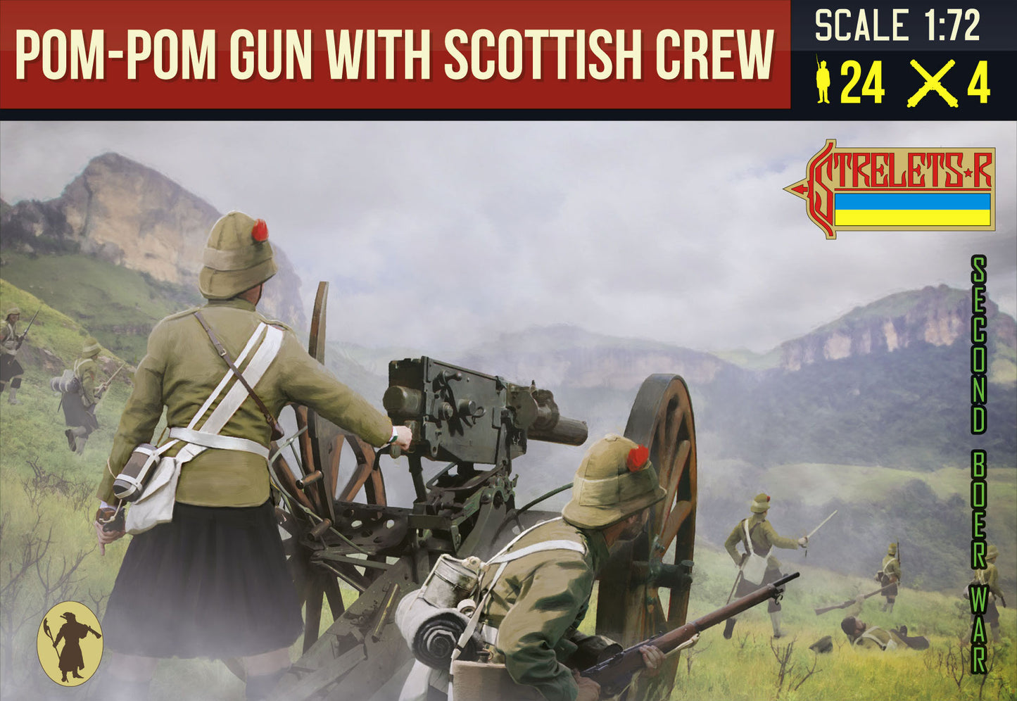 Strelets 189 1:72 Pom-Pom Gun with Scottish Crew