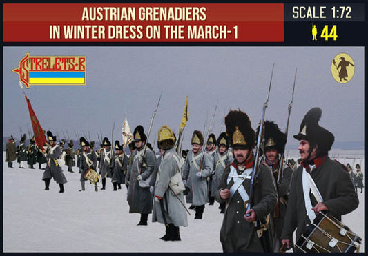 Strelets 209 1:72 Austrian Grenadiers in Winter Dress on the March