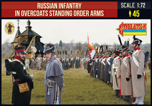 Strelets 219 1:72 Russian Infantry in Overcoats Standing Order Arms