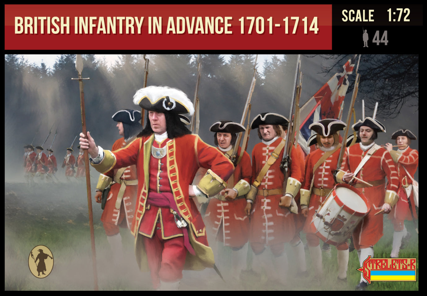 Strelets 230 1:72 British Infantry in Advance 1701-1714