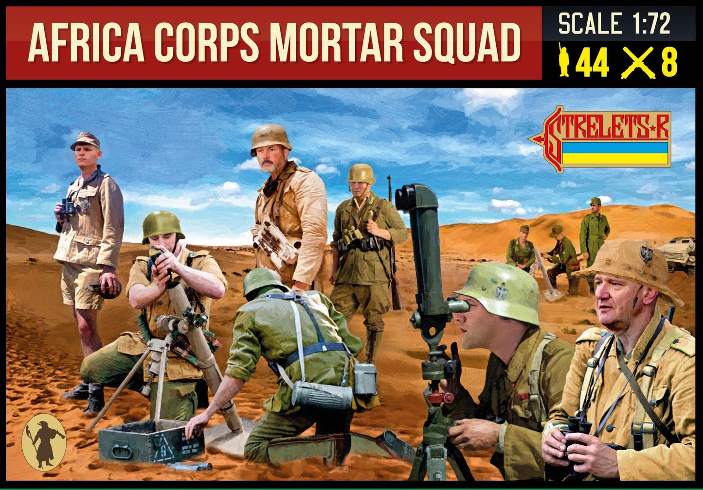 Strelets 280 1:72 Africa Corps Mortar Squad