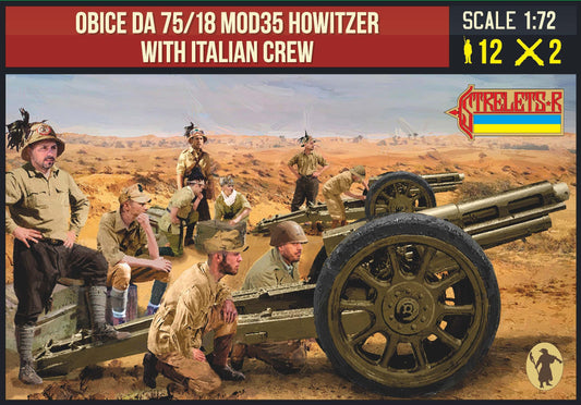 Strelets 282 1:72 Obice da 75/18 Mod 35 Howitzer & Italian Crew